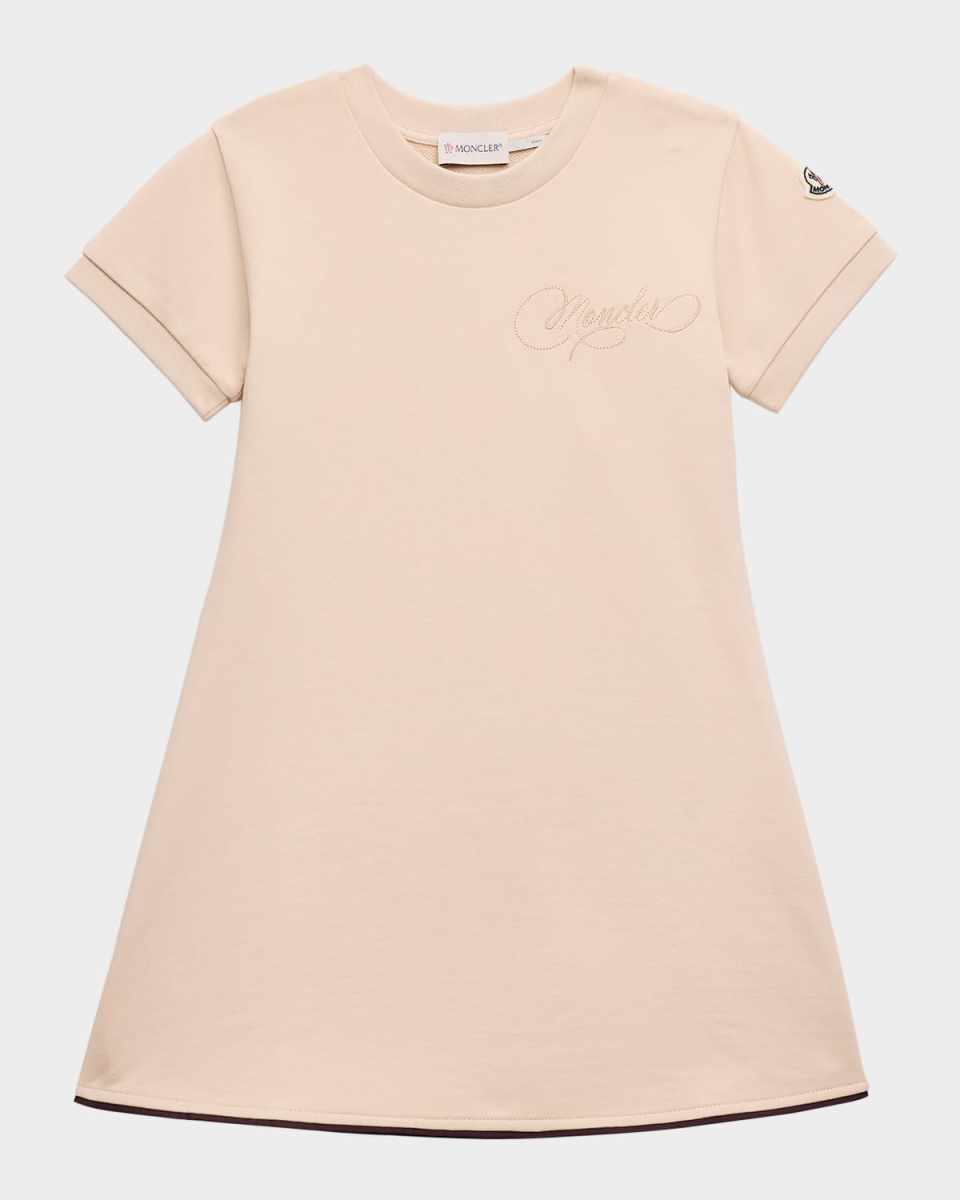 Girl's Logo-Script Jersey Dress, Size 8-10